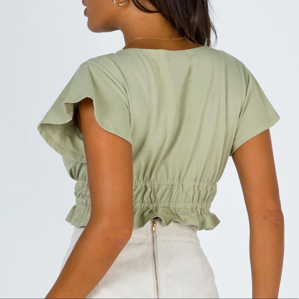 Princess Polly | Tie Front Crop Top - Picture 5 of 14